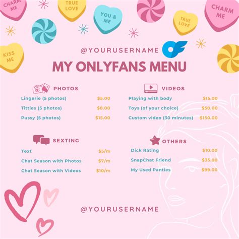 onlyfans menu prices|Perfect OnlyFans Menu Ideas: Tips to Enhance Your。